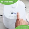 thumbnail image 5 of Healthy Ceramic Nonstick 4-Cup Rice Oats and Grains Cooker, PFAS-Free, Dishwasher Safe Parts, White, 5 of 5