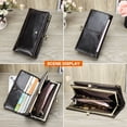 thumbnail image 5 of Contact's Kiss Lock Wallets for Women Genuine Leather Credit Card Holder with RFID Blocking Large Capacity,Valentine Gift (Coffee), 5 of 7