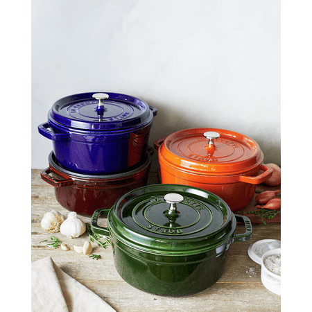 Staub Cast Iron 4-qt Round Cocotte - Basil - Basil