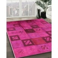 thumbnail image 3 of Ahgly Company Machine Washable Indoor Rectangle Industrial Modern DeepPink Area Rugs, 8' x 10', 3 of 7