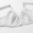 thumbnail image 4 of AJGRHE Women Classic BraDouble Lace Lingerie Plus Size Bra for Full Support and Comfort 100D White, 4 of 6