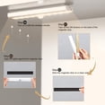 thumbnail image 4 of Paquete de 2 luces de armario, 24 LED, control remoto inalámbrico, recargables por USB, con banda magnética y ajuste de brillo., 4 of 4