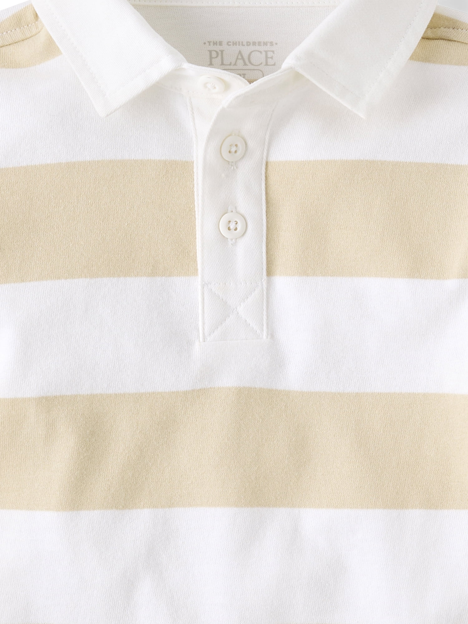The Children's Place Baby & Toddler Boys Long Sleeve Striped Rugby Polo, Sizes 6M-5T