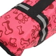 thumbnail image 4 of Adjustable Dog Life Vest High Flotation Pet Safety Jacket with Bone Pattern High Visibility Dog Safety Vest Rose Red Large 12.60 inches / 32 cm, 4 of 9