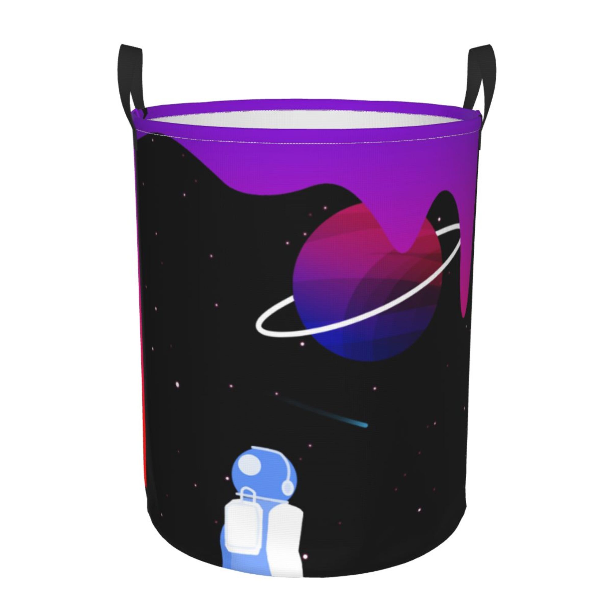Photo inspiration: Picture Idea: Xmxy Round Laundry Basket Organizer Vaporwave Space Astronaut Planet