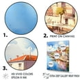 thumbnail image 3 of Designart "Sunlit Harbor In Italy" Italy Canvas Wall Art, 3 of 7