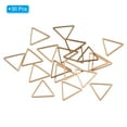 thumbnail image 3 of Earrings Beading Hoop 0.7X0.7" Triangle Finding Ring Open Bezel Pendant Frame Charm, Rose Golden, 30 Pack, 3 of 6