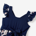 thumbnail image 4 of PatPat Ensembles Assortis pour la Famille T-Shirt à Panneaux Floraux à Blocs de Couleur Ou Camisole Robe à Imprimé Floral, 4 of 6