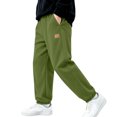 thumbnail image 2 of Bovxnpu Boys Sweatpants School Sports Pants Kids Comfortable Cargo Sweatpants Elastic Waist Trousers, 2 of 9
