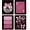 00-Pink and Black Bow Disco Ball, variant on Reading Nook Decor, Pink Floral Book Wall Art Posters Set of 4, Pastel Book Stack Prints, Cute Library Wall Decor for Girls Room Bedroom Classroom Playroom, 8x10 Unframed
