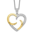 thumbnail image 6 of Sterling Silver & Gold-plated The Arms of Love 18in Heart Necklace and Pendant, 6 of 7