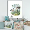 thumbnail image 2 of Designart 'Ancient Birds In The Wild I' Traditional Framed Canvas Wall Art Print, 2 of 5