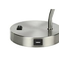 thumbnail image 5 of Monarch Specialties Lighting, 17"h, Table Lamp, Usb Port Included, Nickel Metal, Nickel Shade, Modern, 5 of 5
