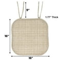 thumbnail image 6 of Aria Memory Foam Non-Slip Chair Cushion Pad with Ties 4 Pack - Multi Beige, 6 of 6