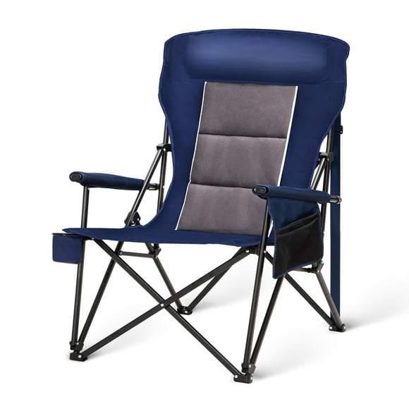 Silla de camping LET'S CAMP de gran tamaño, respaldo alto, soporte de 500 kg