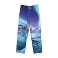 thumbnail image 2 of Vsdgher Night At Lake Aurora 1 Print Mens Pajama Pants Sleep & Lounge Pants, PJ Bottoms With elastic waistb and Pockets, 2 of 5