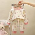 thumbnail image 2 of UAYOTSE Baby Boy Comfy Pajama Set 3 6 12 18 24 Months 2T 3T 4T 5T 6T fit Pjs Soft Breathable Fall Winter Sweatshirt Top Pants Size 1-2 Years, 2 of 6