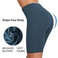 thumbnail image 4 of BALEAF Women's 8" Active Bike Shorts High Waist with Pockets Navy Size XXXL, 4 of 8