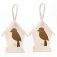 thumbnail image 1 of Wooden Birdhouse Set of 2 for Outdoor Garden Decoration Hanging Nesting Box Craft Ornament, 1 of 5