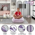 thumbnail image 5 of Loungie Lavender Bean Bag Covers - Microfiber | Storage | Stuffed Animal 32"x32", 5 of 8