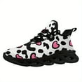 thumbnail image 5 of Coolcustomize Women's Cow Print Love Couple/Style Sneakers, Lightweight Traners, Lace-Up Low-top Runinng Shoes Suitable for Gym, Training, Walking - Romantic Gift for Valentine's Day/Wife/Girlfriend, 5 of 6