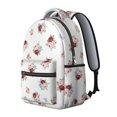 thumbnail image 2 of Pioneer Flower Floral Print Pattern Backpack for School, Cute School Bag with Adjustable Shoulder Straps and Padded Back, 15.3"x11"x7.1", 2 of 5