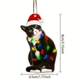 thumbnail image 3 of Christmas Cat Animal Pendant Christmas Tree Decoration Holiday Party Ornament, 3 of 6
