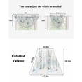 thumbnail image 6 of Waterfall Valances for Windows, Christmas Tree Kitchen Sheer Valance Curtains, White Xmas Snowflake Watercolor Rod Pocket Elegant Swag Valances for Living Room Bedroom, 47.2"x38.5", 2 Panel, 6 of 8