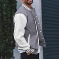 thumbnail image 5 of Yokua Men’s Varsity Baseball Letterman Wool Body Genuine Leather Sleeves Bomber American Style Varsity, 5 of 7