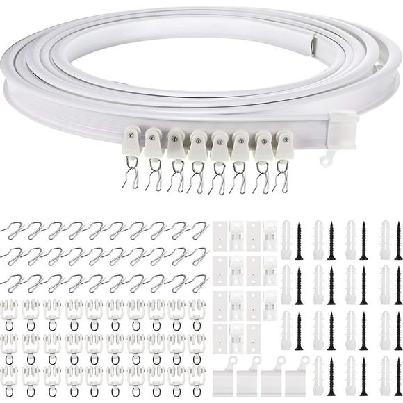 5m Foldable Ceiling Track Curved Curtain Track Flexible Ceiling Curtain Fitting Curved Window Track For Curtain Track With Curtain Track System
