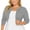 I1-Light Gray, variant on SHOWMALL Women's Plus Size Open Front Cropped Cardigan Wine Red 3X Lightweight Long Sleeve Bolero Shrug for Dresses
