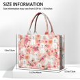 thumbnail image 3 of Large Capacity Tote Bag,Pink Bichon Frise and Flower Handbag Fashion Luxury Tote Bag,15.7"x13"x 5.1" Inches,Laptop Compatible, 3 of 6