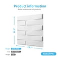 thumbnail image 2 of Art3d Decorative 3D PVC Wall Panel for Interior Décor, 12-Pack 19.7 x 19.7 in. White, 2 of 8