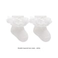 thumbnail image 2 of Yunliwuli Little Girls Ankle Socks Mesh Breathable Bow Decor Sweet Embroidery Ruffled Socks, 2 of 7