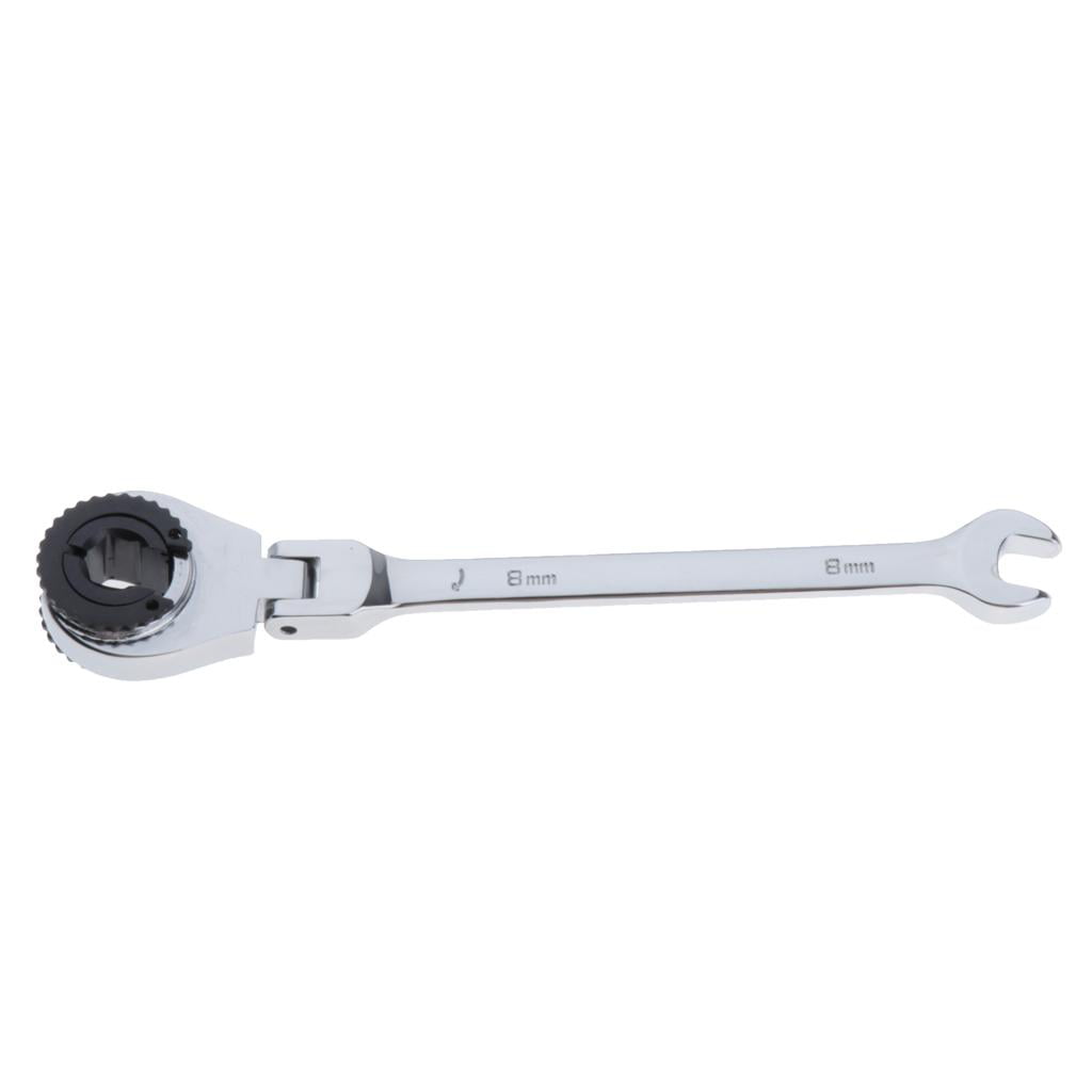 8mm Tubing Ratchet Wrench,Tubing Wrench with Flexible Head Tubing Ratchet Wrench,for Car Maintain Wrench and Hand Repair Tools