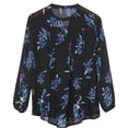thumbnail image 4 of Qarigey Camisa de mujer Impreso Casual Top Blusa de verano de gasa de manga larga Prendas para la parte del cuerpo  sechs, 4 of 7