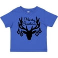 thumbnail image 3 of Inktastic Merry Christmas Reindeer Antlers with Ornaments Boys or Girls Toddler T-Shirt, 3 of 5