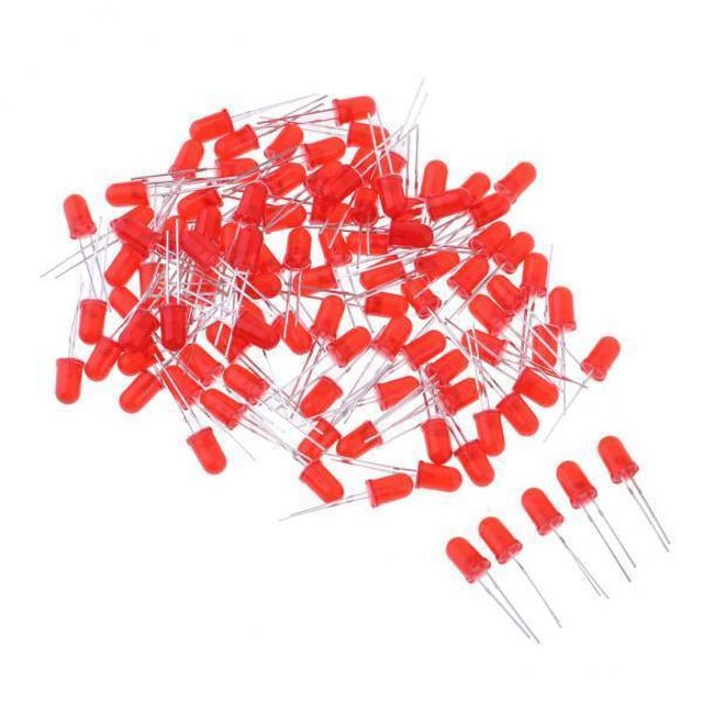 4x 100 Unids/set 5mm Bombilla LED de Diodos Emisores para DIY Componentes Electrónicos Luz 4 piezas