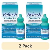(2 pack) Refresh Contacts, Eye Drops, Contact Lens Comfort,Blue 0.4 Fl Oz Sterile