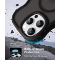 thumbnail image 5 of HionlyPro Compatible with iPhone 13 Pro Max Magnetic Case, Compatible with Magsafe Wavy Frame Cute Translucent Matte Hard Back Silicone Bumper Shockproof Phone Case Women Girls, 5 of 6