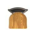 thumbnail image 3 of 870 Hadleigh 25" Swivel Counter Stool with Bronze Finish and Medium Oak Seat and Black Vinyl Back, 3 of 5