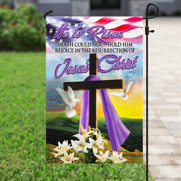 FLAGWIX The Resurrection Of Jesus Christ. Easter Flag, Outdoor Easter Decoration - Garden Flag (11.5" x 17.5")