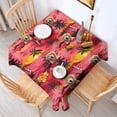 thumbnail image 2 of Golden Retriever Hawaiian Square Tablecloth,Waterproof Square Table Cover,Wipeable Spillproof Washable Table Cover for Home Kitchen Party Decor 60"x60"(152x152cm), 2 of 6