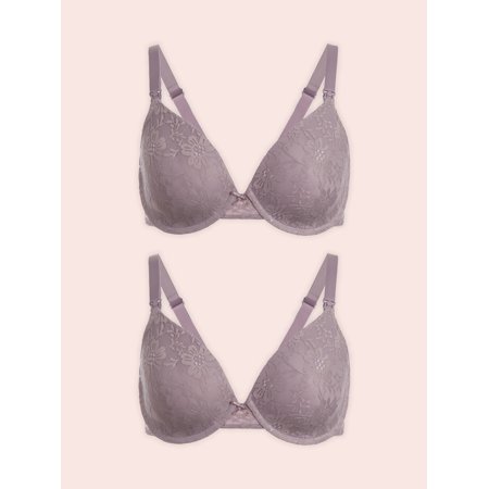 The Paulette - Underwire Allover Lace Nursing Bra 2-Pack