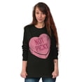 thumbnail image 5 of Not Picky Candy Heart Valentines Day Women's Long Sleeve T Shirt Brisco Brands S, 5 of 6
