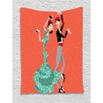 thumbnail image 1 of Spanish Tapestry, Ethnic Flamenco Dancers Couple Performing in Historical Folk Dress Latino Tradition, Wall Hanging for Bedroom Living Room Dorm Decor, 40W X 60L Inches, Multicolor, by Ambesonne, 1 of 2