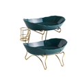 thumbnail image 4 of Moderno frutero Cesta Soporte de almacenamiento Plato de té Bandeja para servir Soporte Estante Decorativo en capas Postre Baño Encimera , 2 niveles verde Baoblaze Cesta de frutero, 4 of 8