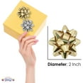 thumbnail image 2 of PMU Decorative Star Gift Bows Small 2in Metallic Gold and Silver Assortment (12/Pkg) Pkg/1, 2 of 8