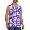 thumbnail image 2 of Pofeuu Skull mushroom colorful Print Men's Muscle T-Shirt, Sleeveless, Muscle Tank, Classic Muscle Tee Top For Men Casual Sleeveless Muscle T-Shirt Trendy Clothes-Medium, 2 of 7
