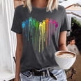thumbnail image 1 of Fiudx Ofertas y Liquidaciones Blusas Informales de Manga Corta con Cuello Redondo y Estampado a La Moda para Mujer, 1 of 5